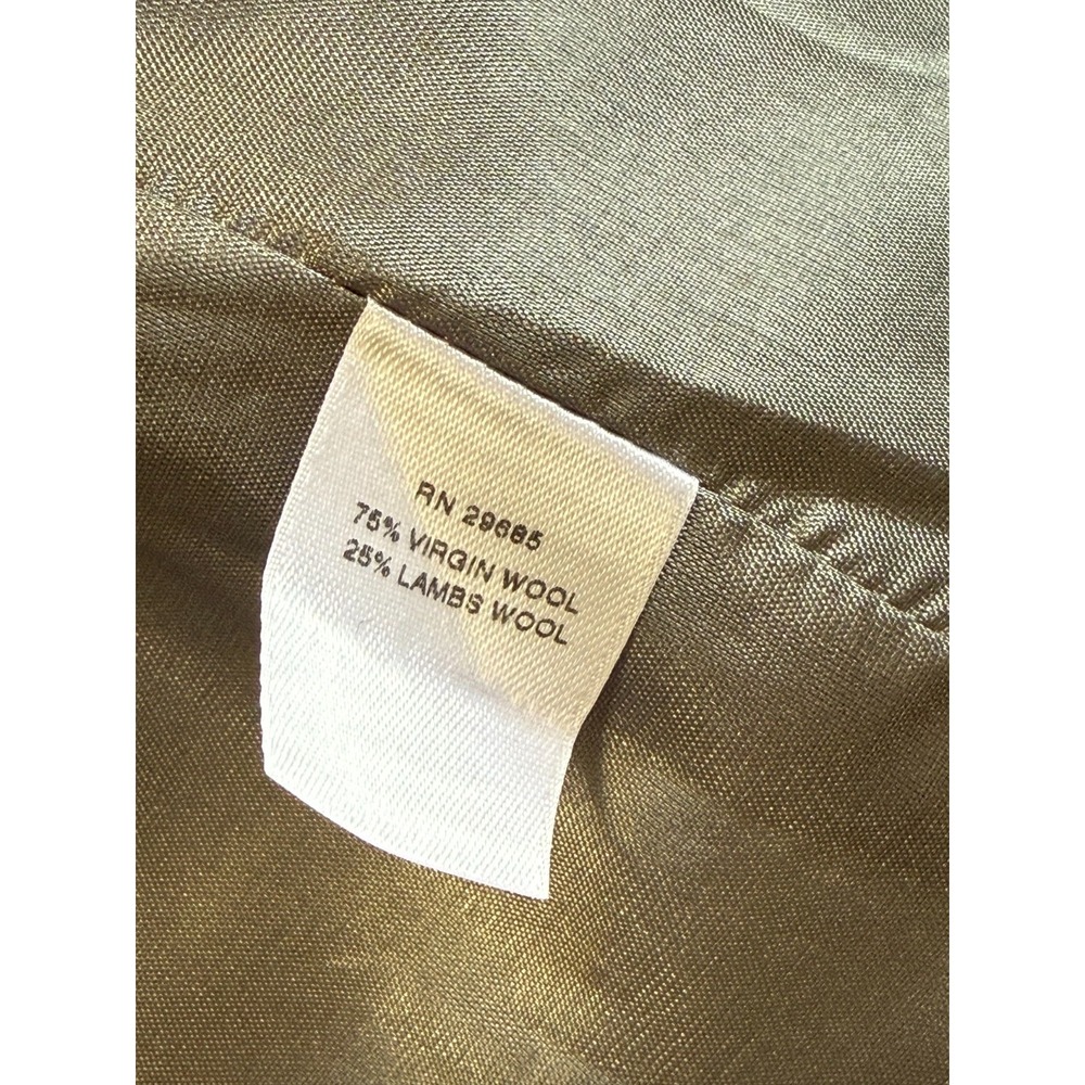 Vintage Pendleton Green Plaid Blazer Dark Academia Tartan Jacket Lambs Wool 16 - Picture 5 of 6